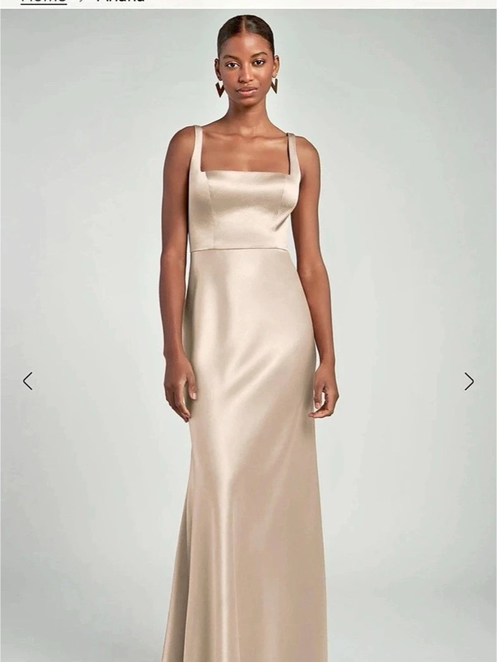 Jenny Yoo Ariana Maxi Dress in Pale Gold